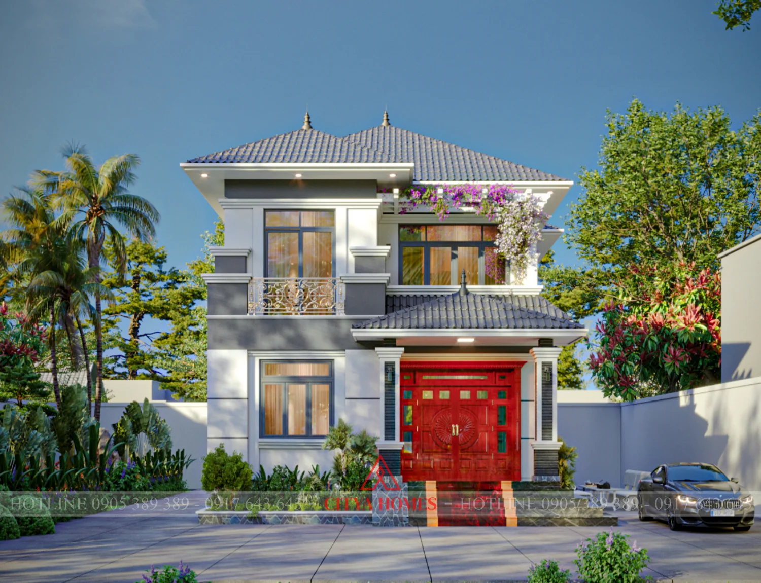 biet-thu-mai-nhat-2-tang-hien-dai-dep
