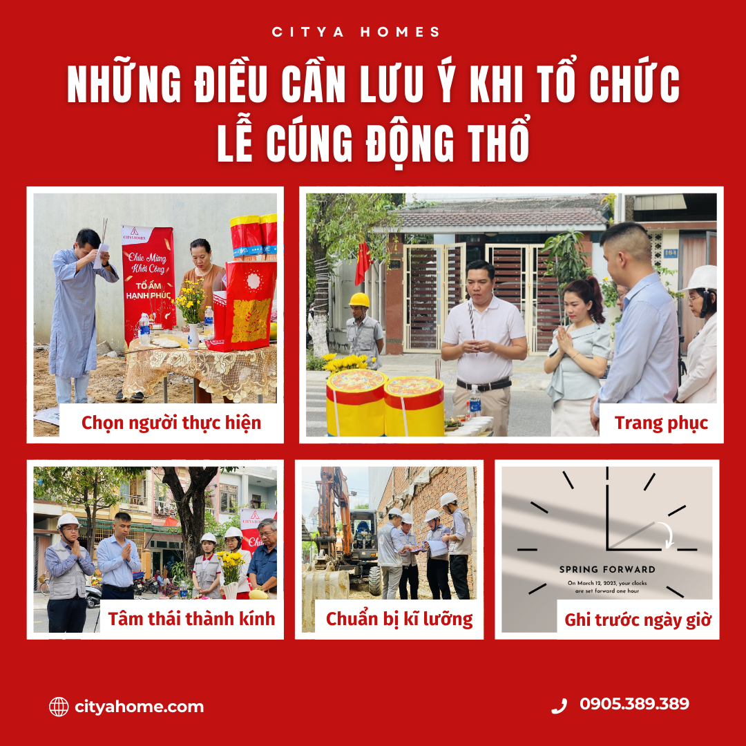 những điều cần lưu ý khi tổ chức lễ động thổ