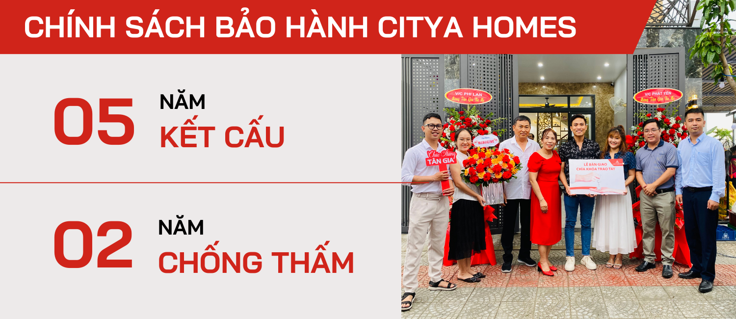 Báo giá xây nhà trọn gói Đà Nẵng, Chính sách bảo hành tại CityA Homes